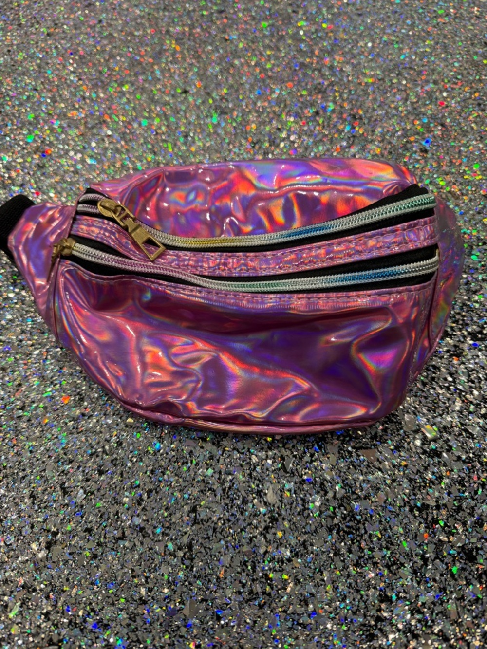 Holographic Pink Waist Pack Belt Bag